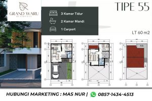 grand waru residence tipe 55 siteplan