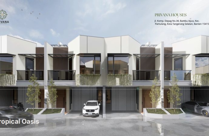Privana Houses Pamulang : Hunian Modern dengan Konsep Tropical Oasis di Tangerang Selatan